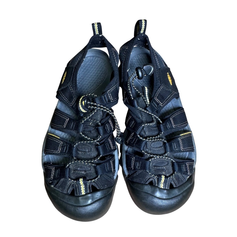 Keen Newport H2 Mens Black Yellow Waterproof Hiking Water Sandals Size 7